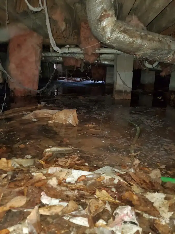 Crawl space flood assessment for Commercial Water Damage Restoration in Colebrookdale